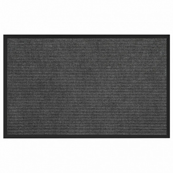 Коврик придверный 50х80 см, СЕРЫЙ, влаго-грязезащитный, 430 г/м2, ребристый, ЛЮБАША СТАНДАРТ