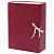 Короб архивный А4 (240х330 мм), 100 мм, 2 завязки, бумвинил, до 900 листов, бордовый, BRAUBERG