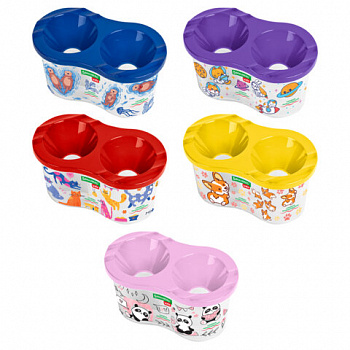 Стакан-непроливайка двойной с рисунком, ассорти, BRAUBERG KIDS