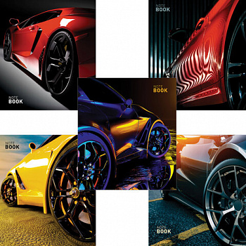 Тетрадь А5 48 л., ПЗБМ, скоба, клетка, фольга, выборочный TWIN-лак, "Драйв" (5 видов)