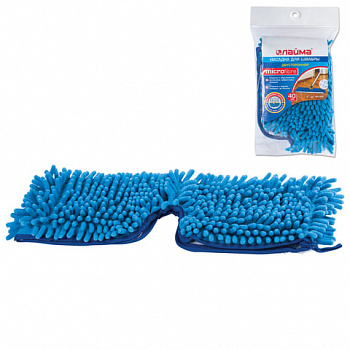 Насадка МОП плоская 40 см двусторонняя для швабр 601465/605026, микрофибра ворс/абразив, LAIMA