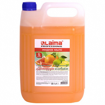Мыло жидкое 5 л, ЛАЙМА PROFESSIONAL, "Грейпфрут и Лайм"