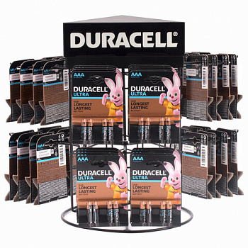Дисплей для размещения товара настольный поворотный DURACELL, 2х2х3 крючка