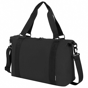 Сумка спортивная HEIKKI QUICK MOVE (ХЕЙКИ), карман на молнии, багажная лента, черная, 41х32х15 см