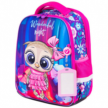 Ранец BRAUBERG FIT, 2 отделения, "Wonderful night", 3D-панель, 38х27х14 см