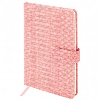 Еженедельник датированный 2026 А5 145х215 мм, BRAUBERG "Augustus", под кожу, розовый