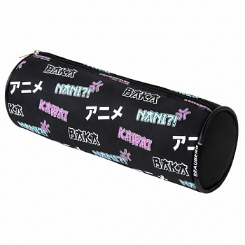 Пенал-косметичка BRAUBERG, Anime, черный, 20х7х7 см