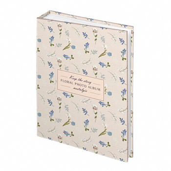 Фотоальбом BRAUBERG на 200 фото 10*15см, твердая обложка, "Vintage flowers"
