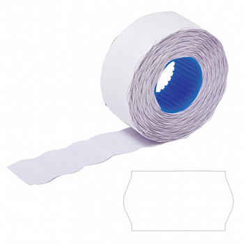 Этикет-лента 22Х12 мм, волна, белая, КОМПЛЕКТ 10 рулонов по 1000 этикеток