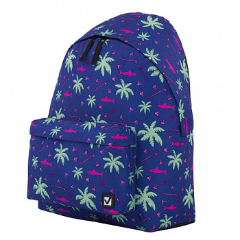 Рюкзак BRAUBERG СИТИ-ФОРМАТ универсальный, "Palm trees", разноцветный, 41х32х14 см