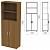 Шкаф полузакрытый "Канц", 700х350х1830 мм, цвет орех пирамидальный (КОМПЛЕКТ)