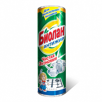 Чистящее средство 400г БИОЛАН "Антижир", порошок, ш/к 14743, 30-6