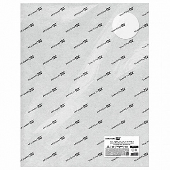 Бумага для акварели 300 г/м2 360x460 мм крупное зерно, 10 листов, BRAUBERG ART PREMIERE