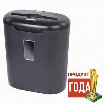 Уничтожитель (шредер) BRAUBERG S6, 3 уровень секретности, фрагменты 5х34 мм, 6 листов, корзина 16 литров