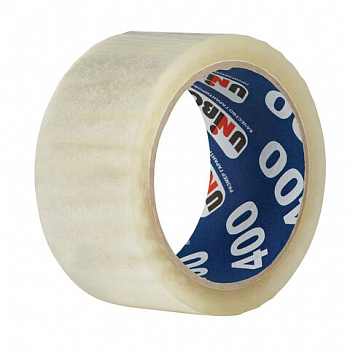 Клейкая лента упаковочная 48 мм х 66 м, прозрачная, толщина 40 микрон, UNIBOB 400
