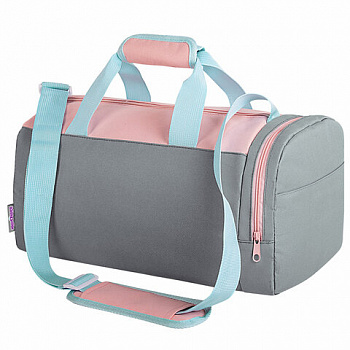 Сумка для занятий спортивная ЮНЛАНДИЯ с отделением для обуви, 40х22х20 см, пастельный