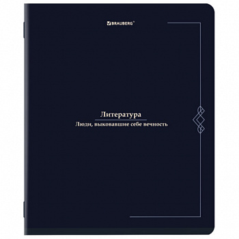 Тетрадь предметная VINTAGE 48 л., SoftTouch, ЛИТЕРАТУРА, линия, подсказ, BRAUBERG