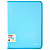 Папка объемная на молнии пластиковая BRAUBERG PASTEL, А4, 330х240 мм, 600 мкм, цвет аквамарин