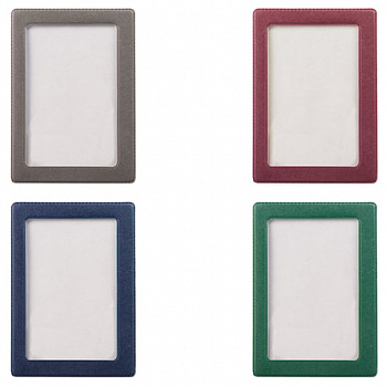 Обложка-карман для проездных документов, карт, пропусков, 105х75 мм, прозрачная, ПВХ, в цветной рамке, ассорти, ДПС