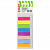 Закладки клейкие неоновые STAFF, 45х12 мм, 200 штук (8 цветов х 25 листов), на пластиковой линейке 12 см