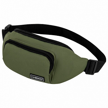 Сумка на пояс HEIKKI RIO (ХЕЙКИ), карман, регулируемый ремень, хаки, 30х12x10 см