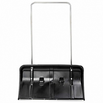 Лопата снеговая 80х44см "СКРЕПЕР" на колесах, пластиковая, высота 135см П-образная металлическая рукоятка, армирующая алюминиевая планка, №8