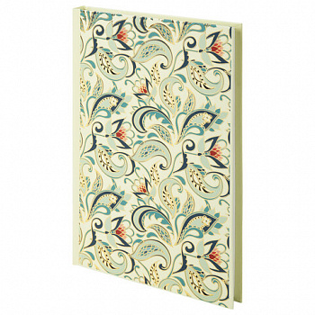 Блокнот А5 134х206 мм, 80 л., твердый, клетка, тиснение фольгой, BRAUBERG, "Узор"