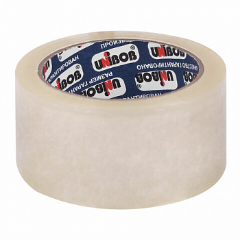 Клейкая лента упаковочная, 48 мм х 66 м, прозрачная, толщина 45 микрон, UNIBOB 600