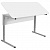 Стол-парта 2-местный, регулируемый угол, СУТ.55-01, 1200х500х640-780 мм, рост 4-6, серый каркас, ЛДСП белая