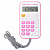 Калькулятор карманный со шнурком BRAUBERG DC-109-WPK (61x110 мм), 8 разрядов, БЕЛЫЙ/РОЗОВЫЙ