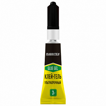 Клей-гель секундный суперклей УЛЬТРАПРОЧНЫЙ, набор 2х3 грамм, RABBITEX