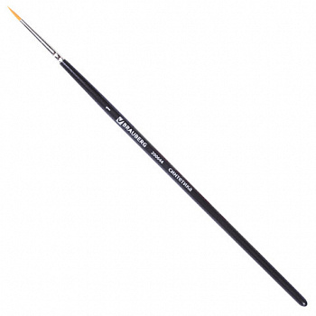 Кисть художественная проф. BRAUBERG ART CLASSIC, синтетика жесткая, круглая, № 1, короткая ручка