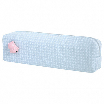 Пенал ЮНЛАНДИЯ ЮНИОР, 1 отделение, полиэстер, аппликация, "Piggy", 20х6х4 см