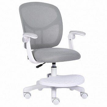 Кресло детское с подставкой для ног BRABIX "Toy MG-205", сетка/ткань TW, серое