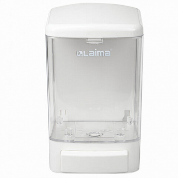 Дозатор для жидкого мыла LAIMA, НАЛИВНОЙ, 1 л, белый, ABS-пластик