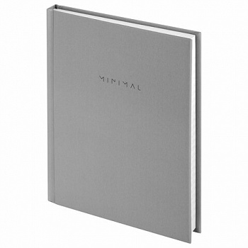 Блокнот МАЛЫЙ ФОРМАТ 110х147 мм, А6, 80 л., твердый, клетка, BRAUBERG "Minimal", серый