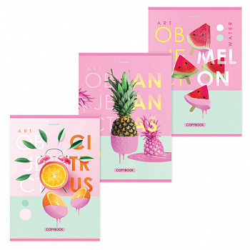 Тетрадь А4, 48 л., BRAUBERG, скоба, клетка, обложка картон, "ART"