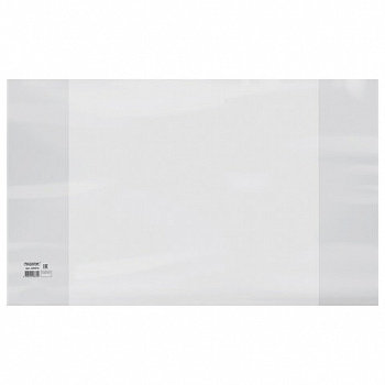 Обложка ПЭ со штрихкодом для дневников и учебников младших классов МАЛОГО ФОРМАТА, ПЛОТНАЯ, 140 мкм, 225х355 мм, прозрачная, ПИФАГОР