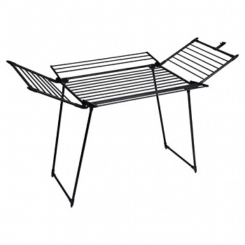 Сушилка напольная для белья раскладная 5 зон сушки, 25 метров LAIMA HOME MEGA BLACK