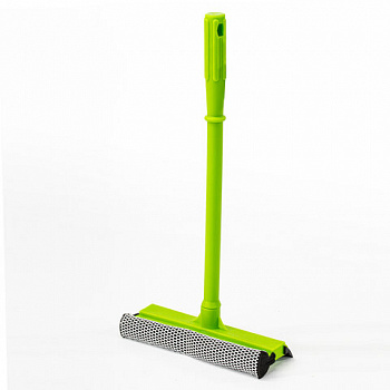 Окномойка ЛЮБАША, пластиковая ручка 40 см, рабочая часть 20 см (стяжка, губка, ручка)