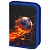 Пенал BRAUBERG, 1 отделение, 2 откидные планки, полиэстер, 21х14 см, "Burning ball"