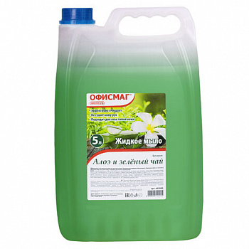 Мыло жидкое 5 л, ОФИСМАГ, "Алоэ и зеленый чай"