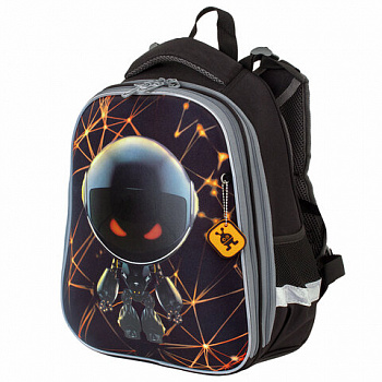 Ранец BRAUBERG PREMIUM, 2 отделения, с брелком, UFO, 38х29х16 см