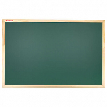 Доска для мела магнитная 60х90 см, зеленая, деревянная рамка, BRAUBERG "Wood"