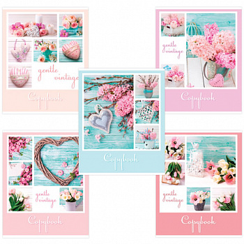 Тетрадь А5, 96 л., BRAUBERG, скоба, клетка, обложка картон, ПАСТЕЛЬ