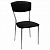 Стул для столовых, кафе, дома РС23, серебристый каркас, экокожа черная
