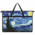 Папка для рисунков и чертежей с ручками BRAUBERG А3, пластик, молния сверху, "Van Gogh"