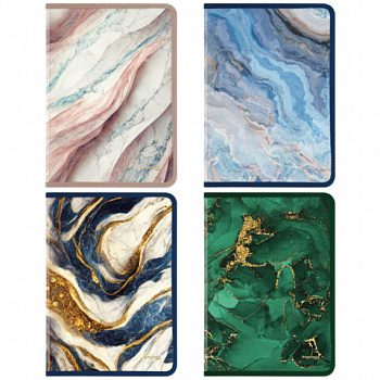 Папка на молнии для документов и тетрадей пластиковая BRAUBERG "Мрамор", А4, 330х230 мм, 0,5 мм, ассорти