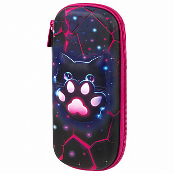 Пенал BRAUBERG, 1 отделение, 1 откидная планка, EVA, 22х10х5 см, "Pink lava"