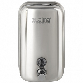 Дозатор для жидкого мыла LAIMA PROFESSIONAL INOX (гарантия 3 года), 1 л, нержавеющая сталь, зеркальный